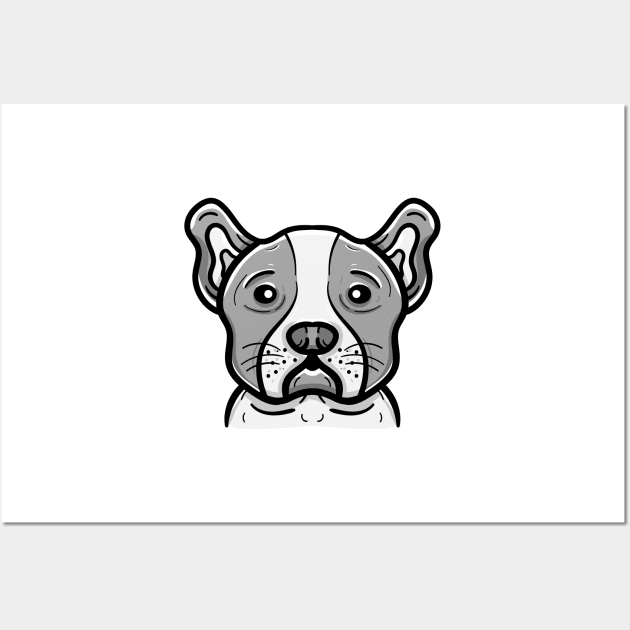 Cute boston terrier dog Wall Art by Dzulhan